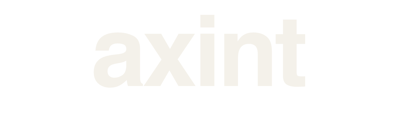 Axint wordmark on dark background